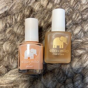 Sheer Nail Polish and Nail Care Set - Peach and Gold